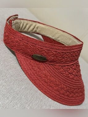 Cappelli Straworld Sun Visor-OSFM-GUC-Salmon/Coral-Paper/Poly Blend